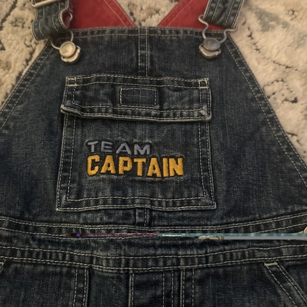 Vintage Gymboree Toddlers Overalls 100% Cotton Team Captain Snap Crotch 2T 2006